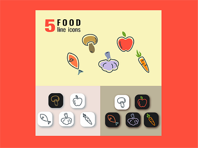 food icons food graphic design healthy eating icons illustration line art vector