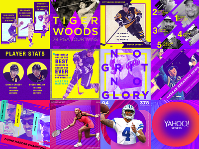 Yahoo Sports social branding design graphic design illustration sports sports social yahoo sports