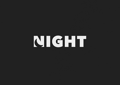 Night | Typographical Poster graphics illustration minimal moon night poster sans serif simple text typography