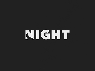 Night | Typographical Poster graphics illustration minimal moon night poster sans serif simple text typography