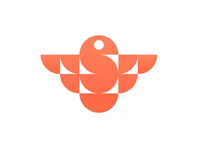 Bird! bird brand brand identity branding business circle design geometric gradient icon illustration ios logo logo design mark mobile parts saas symbol wings