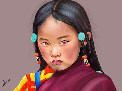Tibetanita design illustration procreate