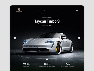 🏎️ Porche Taycan - Landing Page auto automobile automotive black and white car car website clean design drive electric hybird landing page minimalist design porche taycan trend ui uiux vehicle website