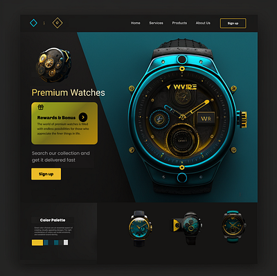 Website for a Premium Watch branding design figma premium watch typography ui ux watch watch design web website