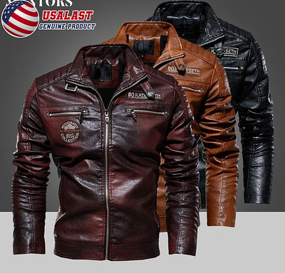 Fleece Leather Jacket - Usalast.com shopping online