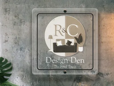 R&C Design Den Logo branding caribbean design interior design logo vector