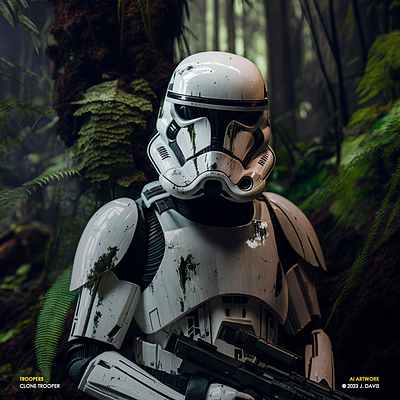 Clone Trooper 0xjdavis ai ai art art artificial intelligence clone trooper disney fan art fandom illustration lucas film machine learning mandalorian prompt engineering star wars storm trooper