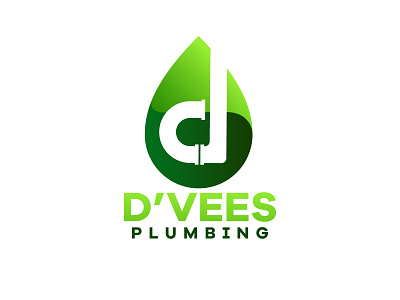 D'Vees Plumbing Logo branding logo minimal plumbing trinidad tobago vector