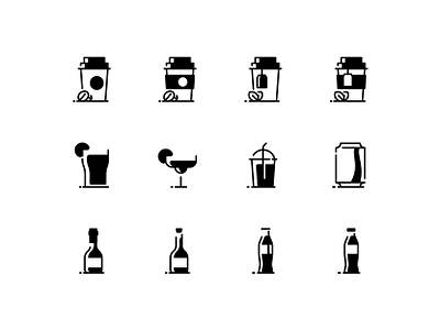 Beverage Icons beverage beverages bottle cafe coca cola coffee coke cola drink herbal tea icon iconography juice lemonade mojito orange juice pepsi soda soft drink tea