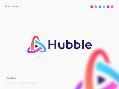 Hubble Logo Design best logo brand brand design brand identity brand logo branding galaxy logo gradient logo graphic design logo logo branding logo design logo identity logo inspiration minimal logo minimalist modern logo play logo trend logo unique logo