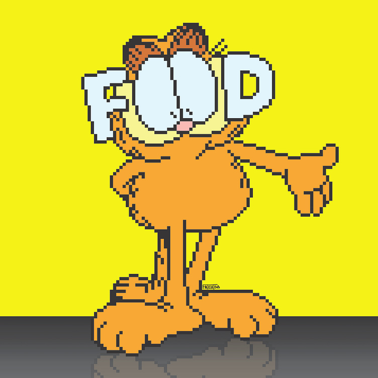 Garfield, hungry for FOOD by federic marvin kiat on Dribbble