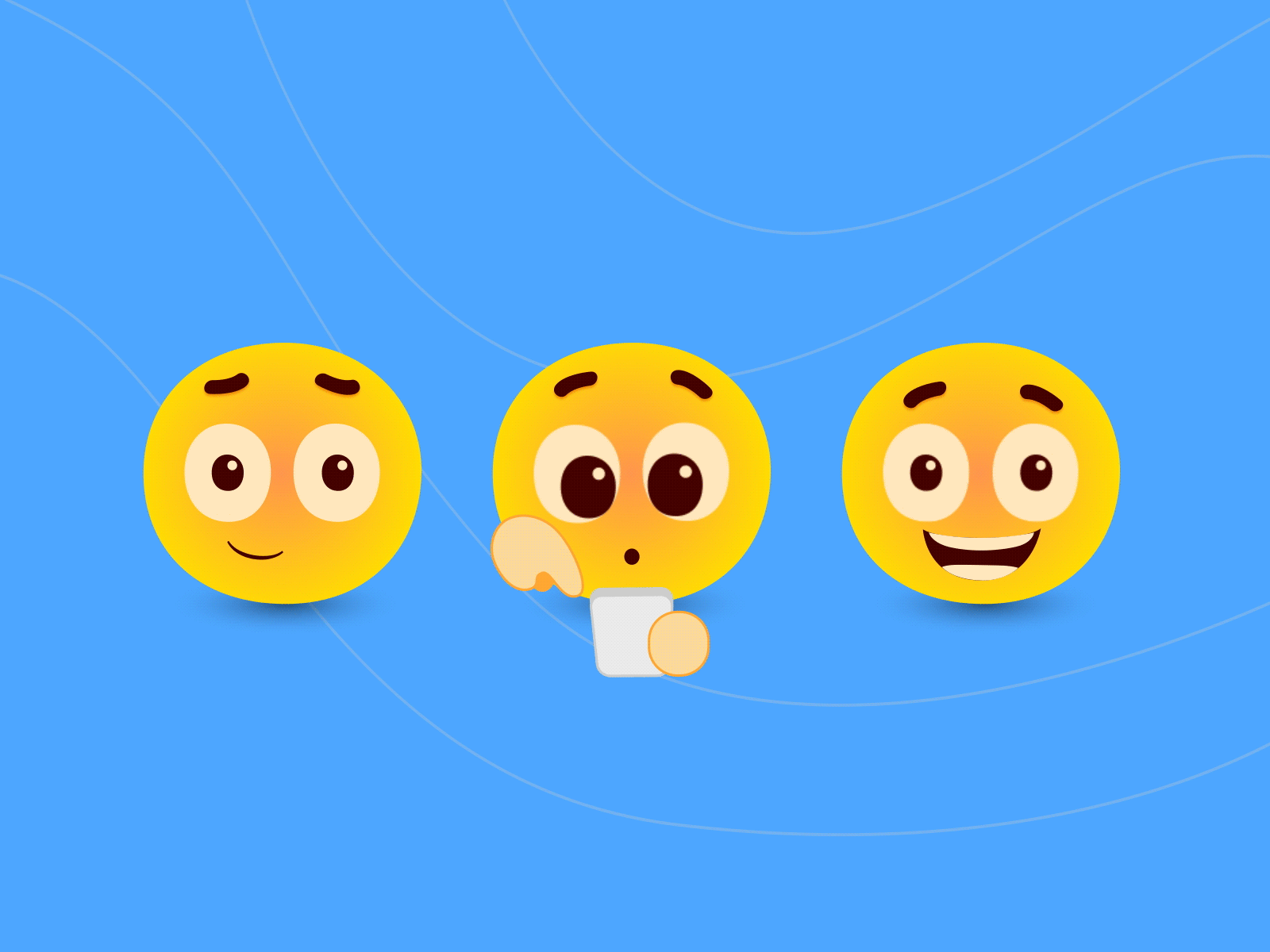 Animated Emoji's for Emotional Processing animation design flat icon illustration minimal motion graphics product design ui ux uxdesign