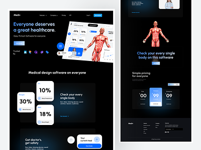 Medi+ Saas Website Design appointment booking b2b doctor appointment doctor web healthcare landing page medical saas saas landing page saas website shyed software ui uishyed web web design website