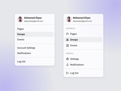 Exploring dropdowns dashboard design dropdown icons menu ui