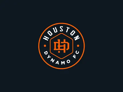 Houston Dynamo Logo badge brand football futbol hexagon houston icon logo mls soccer sports texas