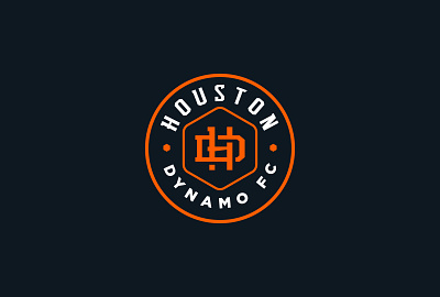 Houston Dynamo Logo badge brand football futbol hexagon houston icon logo mls soccer sports texas