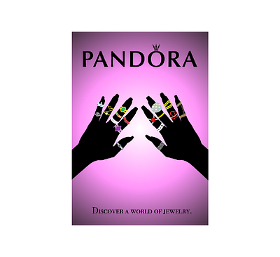 Poster for Pandora (Jewelry company) graphic design illustration print vector