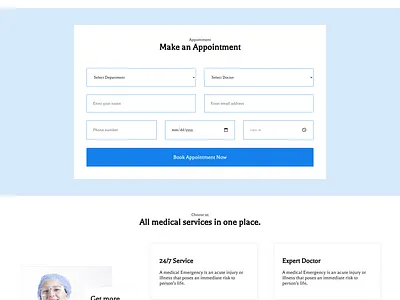 Doctor appointment software business development custom software html laravel rest api scss vue js