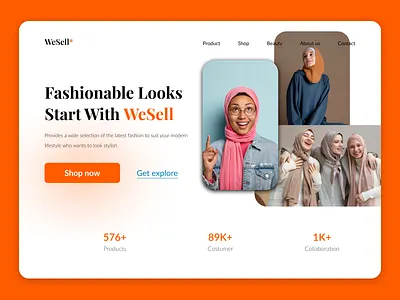 WeSell - Fashion Landing Page #DailyUI challenge003 dailyui design fashion interface landingpage ui website