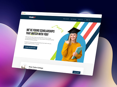 Online Scholarship Landing page creative landing page landing page landing page design modren landing page online scholarship professional landing page shopify website ui ux design uiuxdesign web design web page design wix website wordpress template