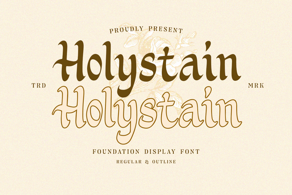 Holystain - Foundation Display Font freebies playful