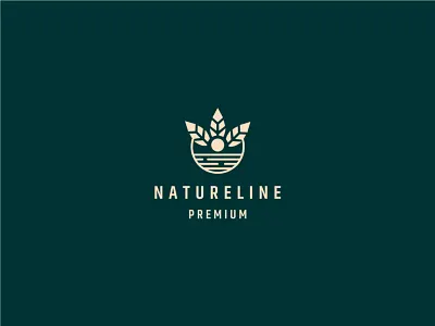 Nature line art logo 3d animation app branding business design graphic design illustration logo nature line art logo ui