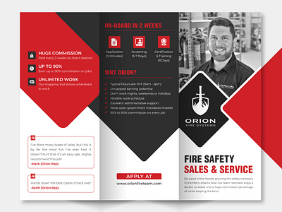 Fire Safety System Tri-Fold Brochure Design 3d animation branding brochure brochure design company tri fold brochure corporate design design fire safety system fire technology flyer flyer design graphic design illustration logo motion graphics technology tri fold tri fold brochure ui