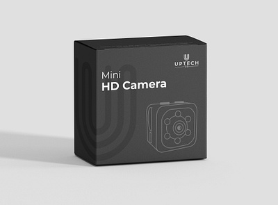 Gadgets-Mini camera minimal packaging black box design branding clean dark design graphic graphic design illustration line art minimal packaging packaging design
