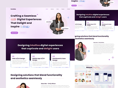 Personal Website UI/UX Portfolio by Betari Qanitah 🦋 on Dribbble