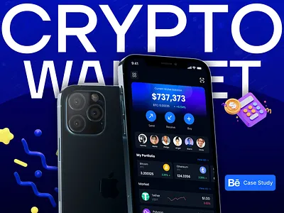 Crypto wallet - Mobile app app app design app ui app ux bank app crypto crypto wallet mobile app illustration logo mobile app desgin ui ux ux design web web design