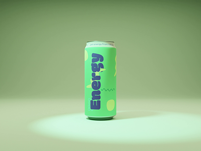 Energy Drink Concept 3d 3d design 3d modeling blender branding design graphic design illustration