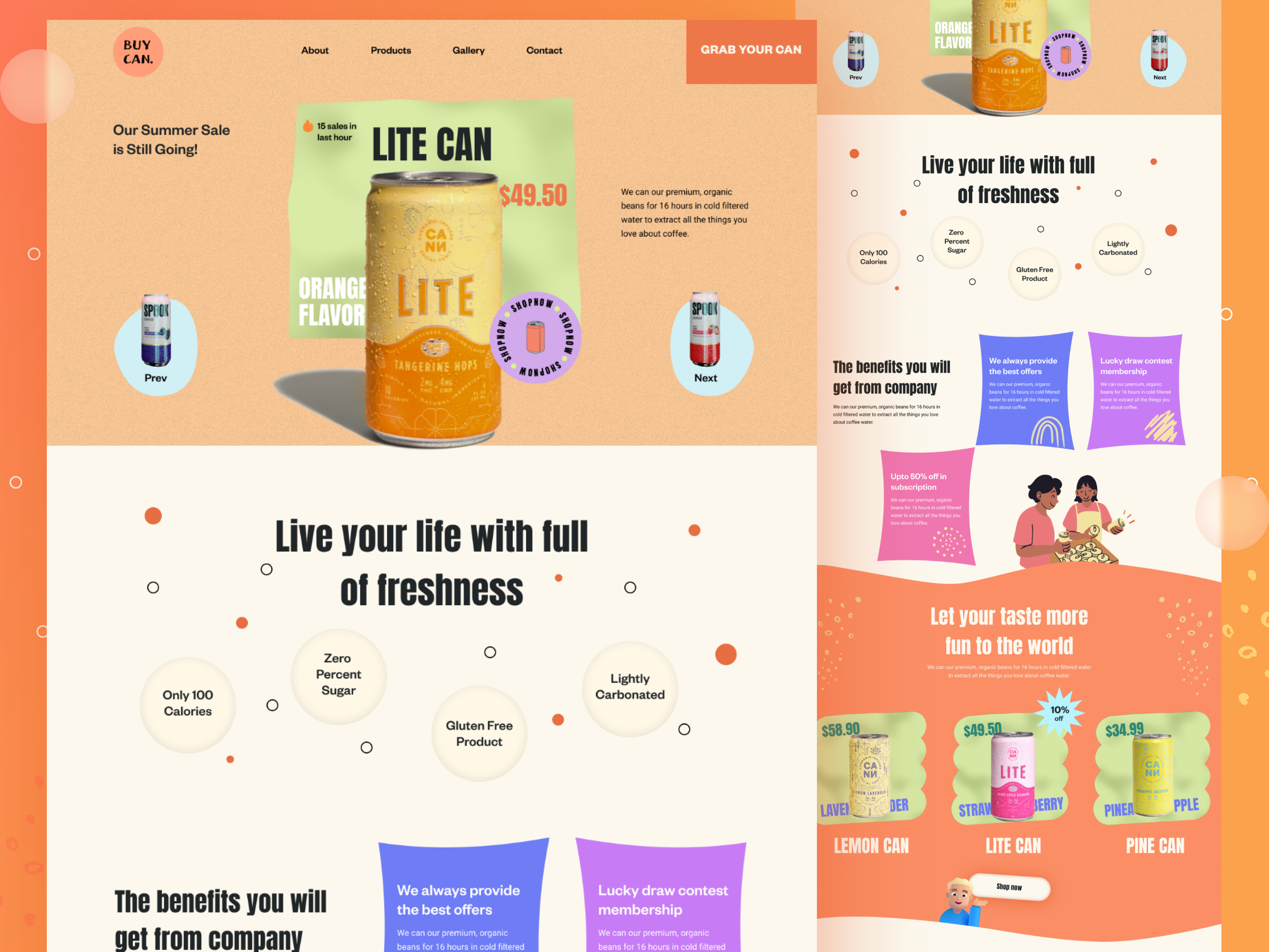 Example of Food and drink ecommerce website design