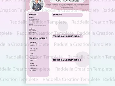 CV Template cv template illustration