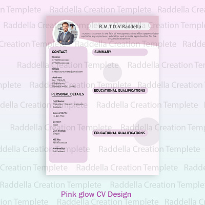 CV Template cv template illustration