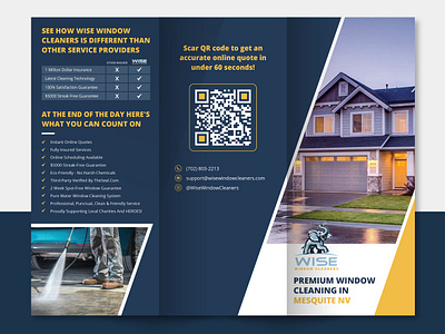 Cleaning Service Company Tri-Fold Brochure Design 3d animation bi fold brochure branding brochure brochure design cleaner cleaning company cleaning service corporate design design flyer flyer design graphic design house cleaning logo motion graphics tri fold brochure ui window cleaning