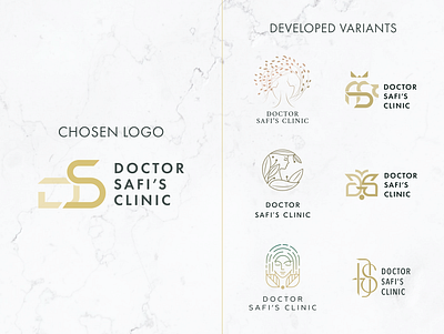 Doctor Safi's clinic Logo beauty branding clinic endocrinology graphic design gynecology health logo luxary monogram nutritionist ui vitamins women health