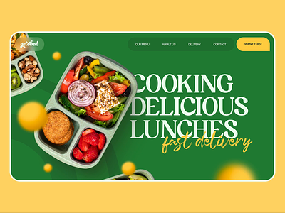 Food delivery Landing page design animation colored cook daily daily ui design food green homepage landing page lunch ui web webdesign website