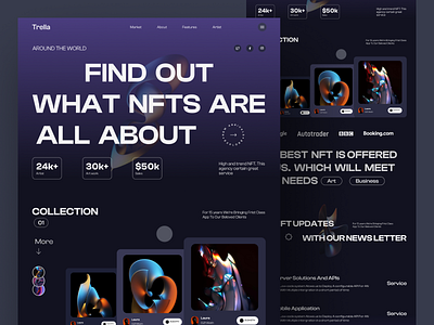 Trending NFT landing page design crypto design crypto page home page interface landing page landing page design nft nft web product page web crypto webdesign website