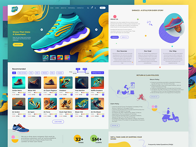 SHRAICO - Shoes Shopping Company Webiste ai design e commerce website design landing page design landing page ui shoes website design ui ux design website design