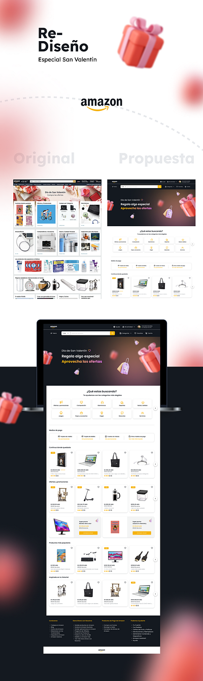 Re-diseño Amazon branding design figma ui ux