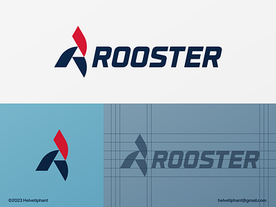 Rooster - R head abstract logo animal logo bold logo concepts brand design branding creative logo designs geometric logo icon letter mark logo letter r logo logo logo design logo design grid logotype minimalist logo modern logo negative space logo rooster logo typography