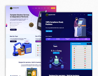 Coin Solutions bitcoin coins design nft typography ui ux web