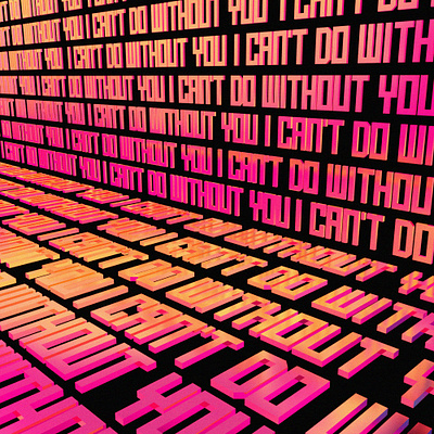 Caribou ○ Can't Do Without You 3d adobe dimension cant do without you caribou design digital design graphic design illustration typography