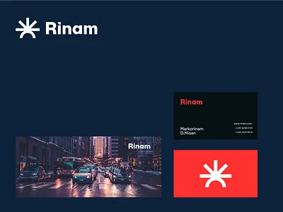 Rinam Logo & Brand identitiy branding design gear icon logo logo design logo mark logos sun sun logo