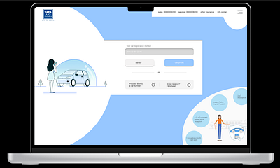 Car Insurance landing page Website app graphic design landi ui ux