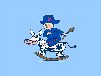 Bonaparte Baby Food baby food brand design branding cartoon character cow dairy design graphic design identity illustration label design logo logotype mark mascot milk package design packaging packaging design