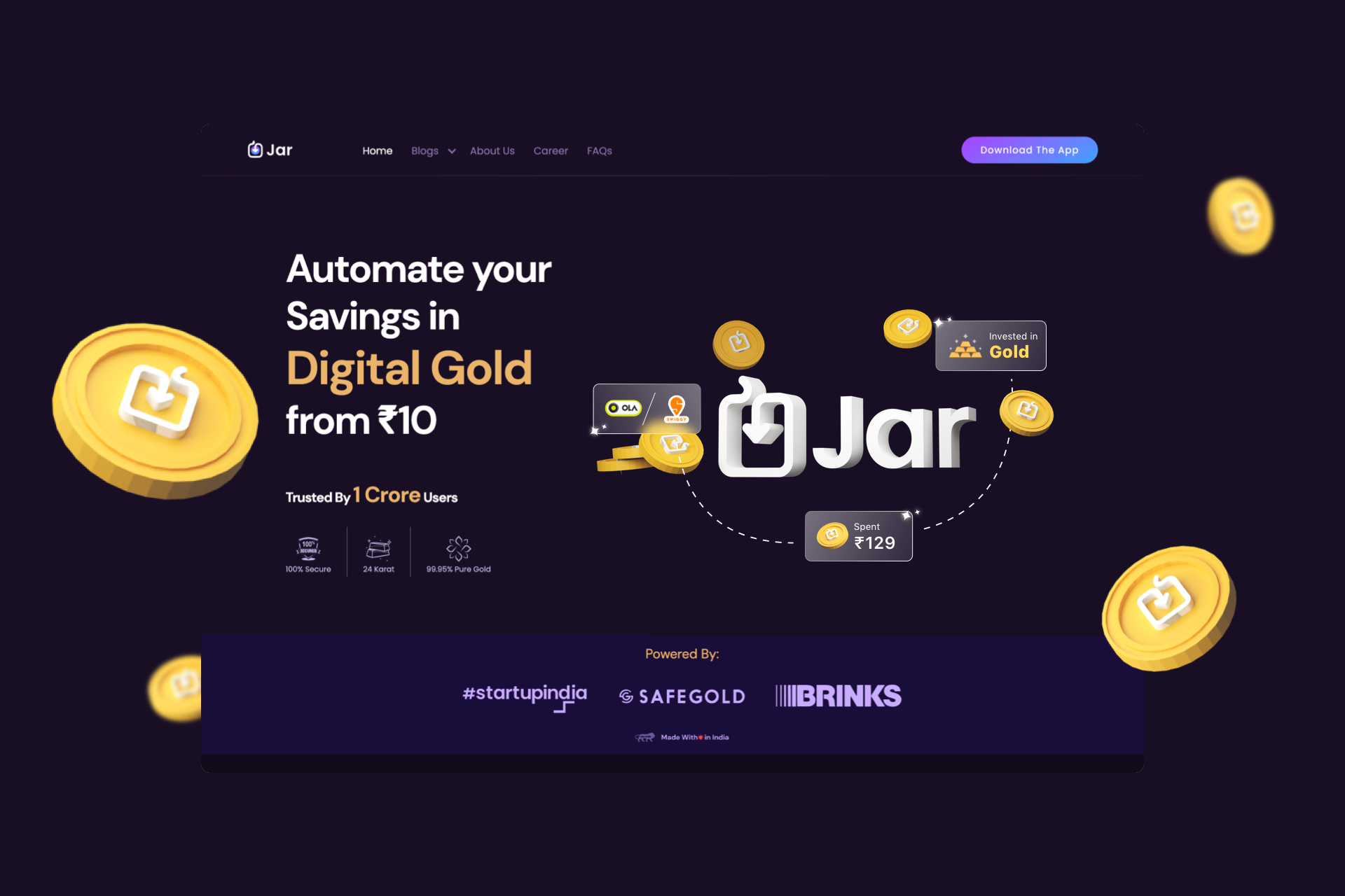 Jar app  Banner. by akhil chandh on Dribbble