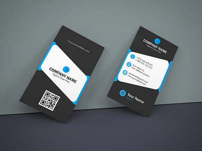 Simple Vertical Business Card branding business card design graphic design illustration vector