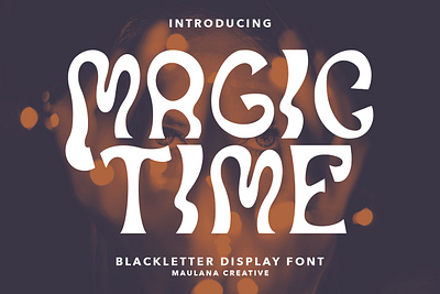 Magic Time Blackletter Display Font animation branding design font fonts graphic design illustration logo nostalgic