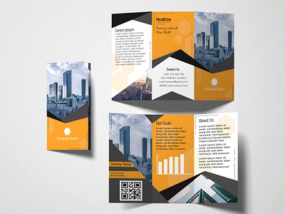 Real Estate Trifold Brochure Concept branding business design graphic design illustration real estate trifold brochure vector